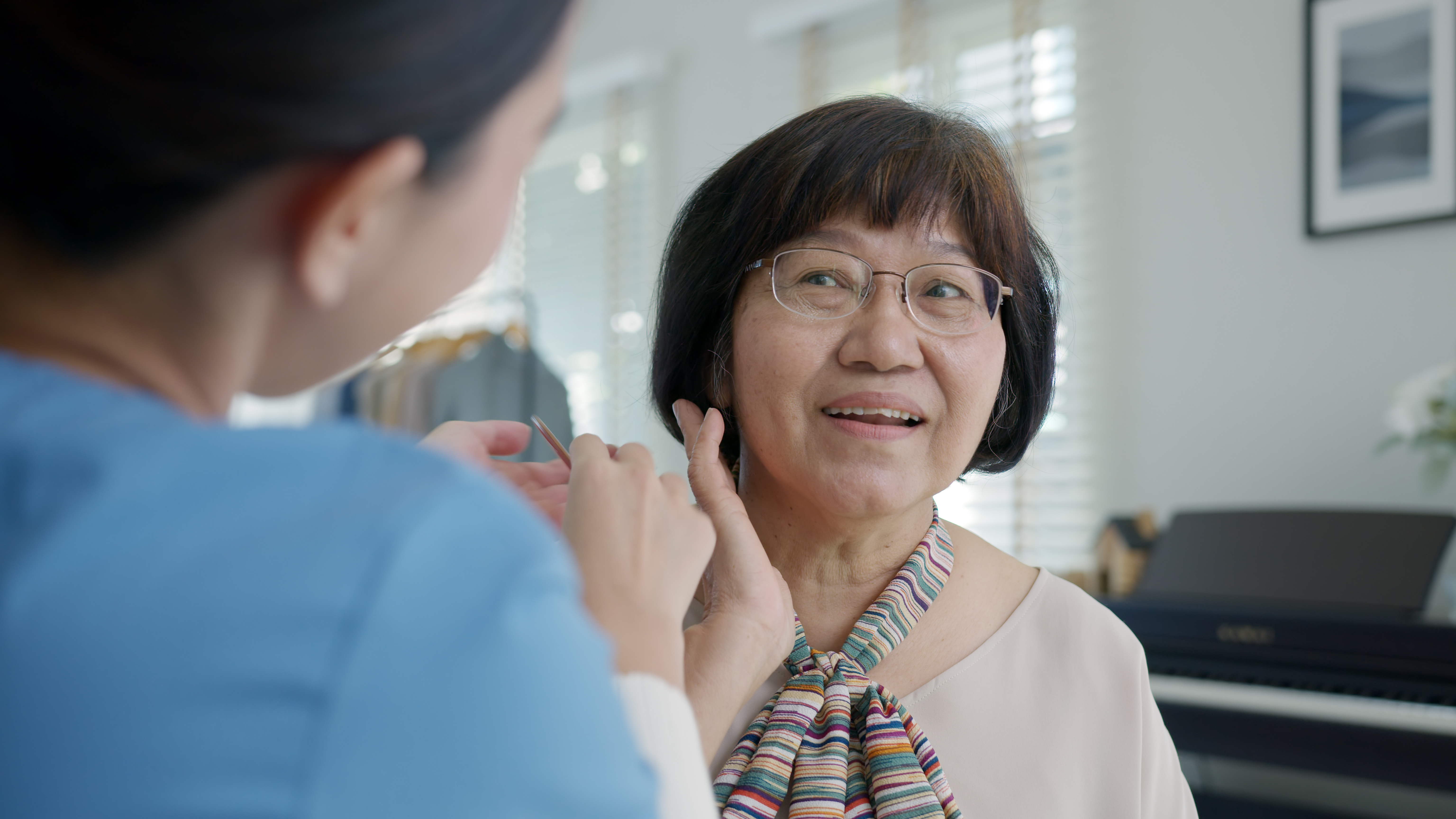 Nurse with elderly lady