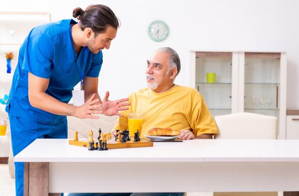 Patient and healthcare worker