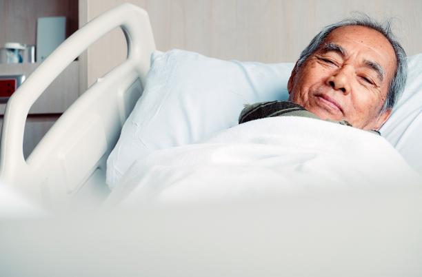 patient in hospital bed