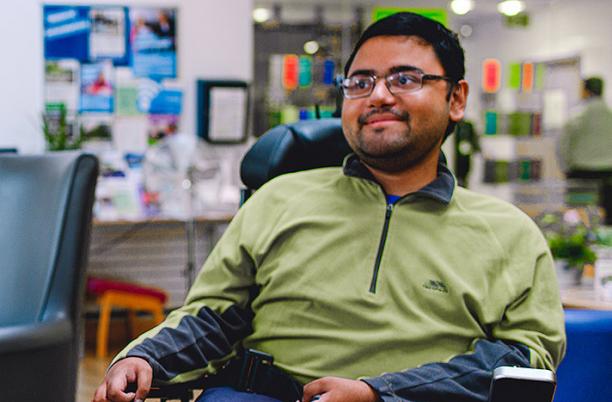 Adil, who attends the Young Adults sessions at St Christopher's Hospice