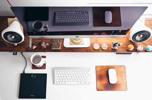 Computer on desk
