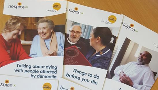 Photo of leaflets used by Dying Matters