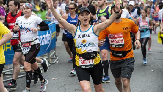 London Marathon 2019 participant celebrating