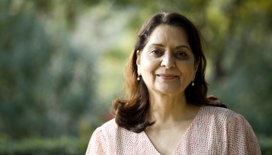 Older woman looking straight at the camera